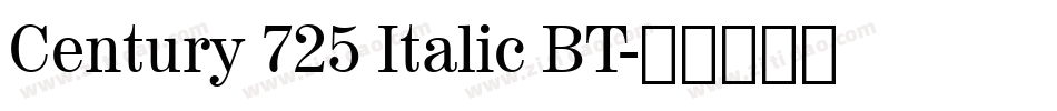 Century 725 Italic BT字体转换